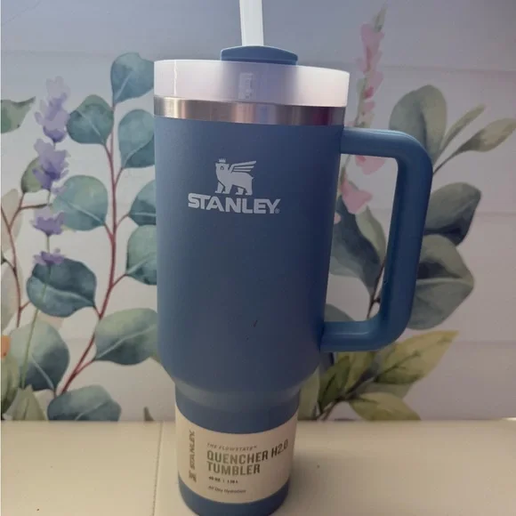 Stanley Matte Blue Tumbler with Handle - Picture 2 of 7